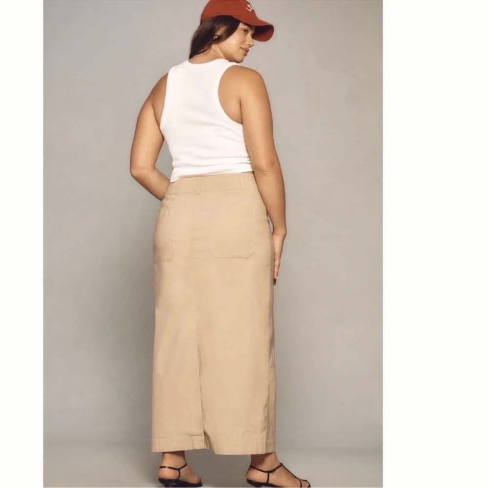 NWT Anthropologie Maeve Magic Fabric The Colette Maxi Skirt, XS 🟥